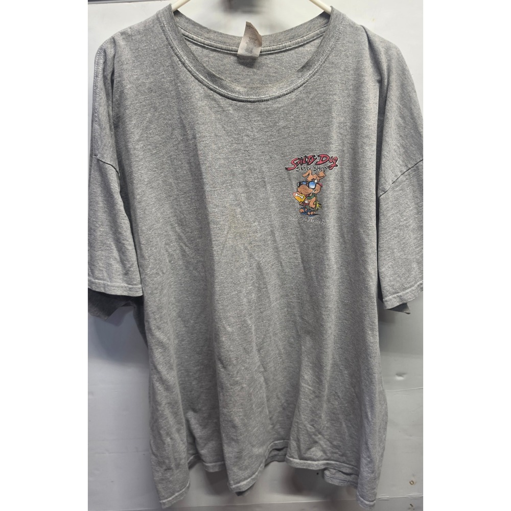 Rare Gildan Salty Dog Surf Shop Daytona Beach FL Graphic T-Shirt 3XL BOLO
